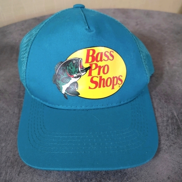 BASS pro shops, trucker hat, one size, Teal hat - Picture 2 of 2